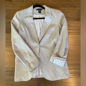 Boston Proper grey cotton blazer